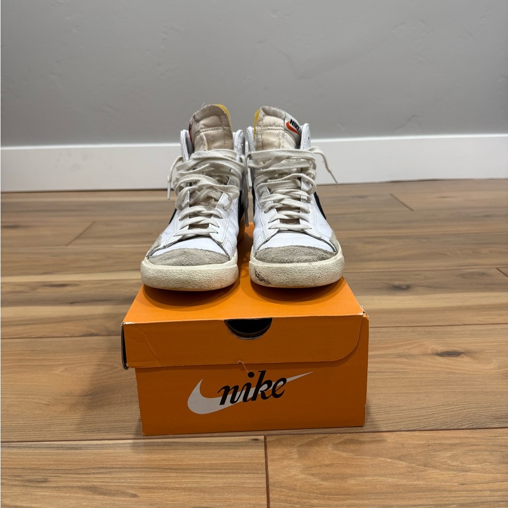 Nike High-Top Sneakers in White and Black